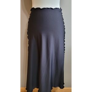NWT Haystacks Black Brazilian Long Bias Skirt